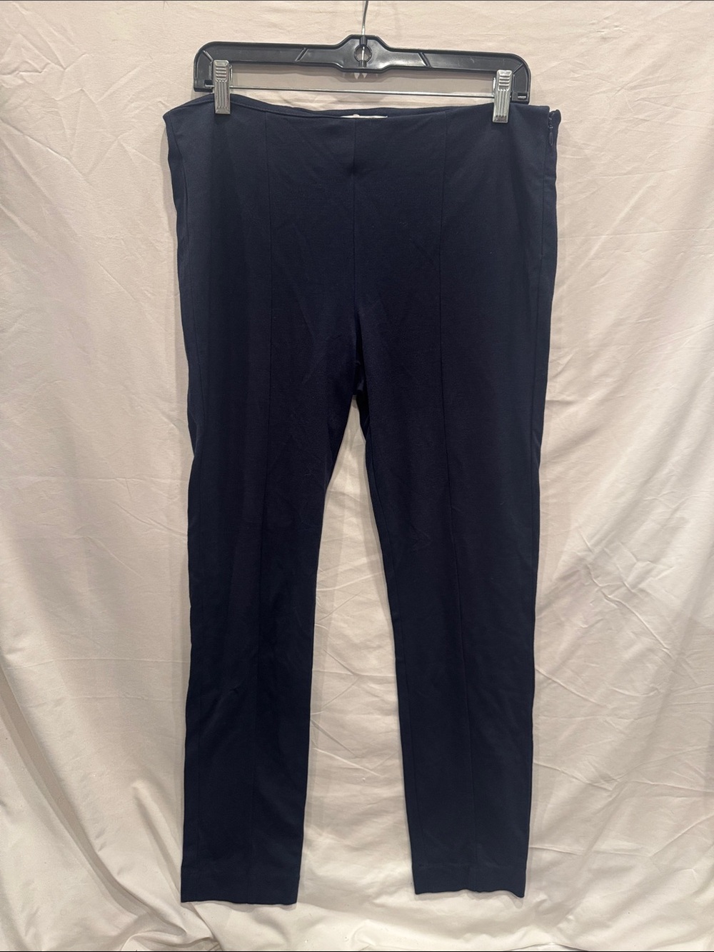 CAbi Navy Blue Stretch Pants, Size 10 Rayon-Nylon Blend